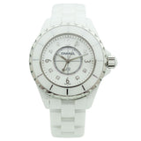  Shop Authentic Chanel J12 Diamonds Quartz Ceramic White Dial White Steel Strap Watch for Women - J12 H2422 - Luxxuri
