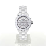  Shop Authentic Chanel J12 Diamonds Quartz Ceramic White Dial White Steel Strap Watch for Women - J12 H2422 - Luxxuri