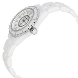  Shop Authentic Chanel J12 Diamonds Quartz Mother of Pearl White Dial White Steel Strap Watch for Women - J12 H2570 - Luxxuri
