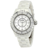  Shop Authentic Chanel J12 Diamonds Quartz Ceramic White Dial White Steel Strap Watch for Women - J12 H2422 - Luxxuri