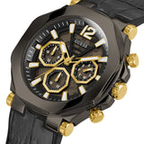  Shop Authentic Guess Edge Chronograph Black Dial Black Leather Strap Watch For Men - GW0492G1 - Luxxuri