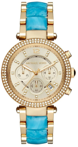  Shop Authentic Michael Kors Parker Gold Dial Two Tone Steel Strap Watch for Women - MK6364 - Luxxuri
