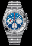  Shop Authentic Breitling Chronomat B01 42 Six Nations Italy Blue Dial Silver Steel Strap Watch for Men - AB0134A41C1A1 - Luxxuri