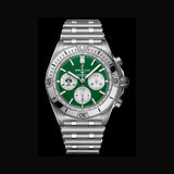  Shop Authentic Breitling Chronomat B01 42 Six Nations Ireland Green Dial Silver Steel Strap Watch for Men - AB0134A91L1A1 - Luxxuri