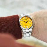  Shop Authentic Citizen Tsuyosa Automatic Yellow Dial Silver Steel Strap Watch for Men - NJ0150-81Z - Luxxuri