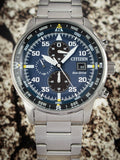  Shop Authentic Citizen Eco Drive Chronograph Blue Dial Silver Stainless Steel Watch For Men - CA0690-88L - Luxxuri