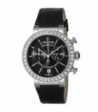  Shop Authentic Swarovski Citra Sphere Chronograph Black Dial Black Leather Strap Watch for Women - 5027131 - Luxxuri