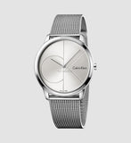  Shop Authentic Calvin Klein Minimal SIlver Dial Silver Mesh Bracelet Watch for Women - K3M221Y6 - Luxxuri