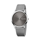  Shop Authentic Calvin Klein Minimal Grey Dial Silver Mesh Bracelet Watch for Men - K3M211Y3 - Luxxuri