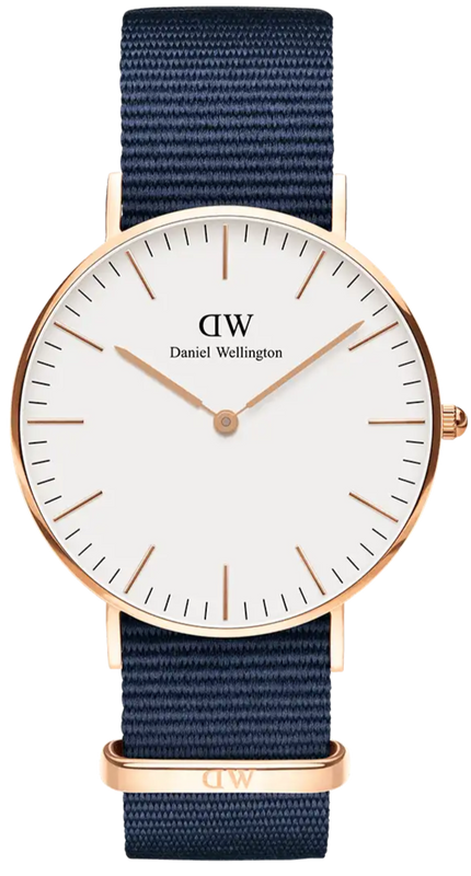  Shop Authentic Daniel Wellington Classic Bayswater White Dial Navy Blue NATO Strap Watch For Women - DW00100279 - Luxxuri