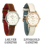Coach Delancey Slim Cream Dial Brown Leather Strap Watch For Women - 14502789