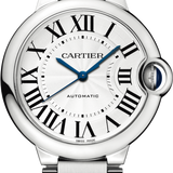  Shop Authentic Cartier Ballon Bleu De Cartier Silver Dial Black Leather Strap Watch for Women - WSBB0030 - Luxxuri