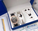  Shop Authentic Swarovski Era Journey Chronograph Black Dial Black Leather Strap Watch for Women - 5295320 - Luxxuri
