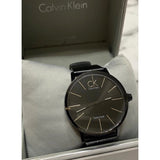  Shop Authentic Calvin Klein Post Minimal Black Dial Black Leather Strap Watch for Men - K7621401 - Luxxuri