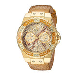  Shop Authentic Guess Limelight Quartz Gold Dial  Gold Leather Strap Watch For Women - W0775L13 - Luxxuri