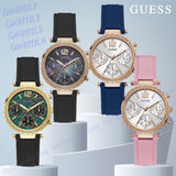 Shop Authentic Guess Solstice Diamonds White Dial Pink Rubber Strap Watch For Women - GW0113L4 - Luxxuri