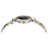  Shop Authentic Versace V-Motif Black Dial Two Tone Steel Strap Watch for Women - VERE00518 - Luxxuri