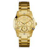  Shop Authentic Guess Crystal Multifunction Gold Dial Gold Steel Strap Watch for Women - W0778L2 - Luxxuri