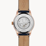  Shop Authentic Fossil Townsman Automatic White Dial Navy Blue Leather Strap Watch for Men - ME3171 - Luxxuri