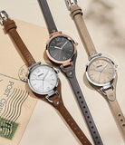  Shop Authentic Fossil Georgia White Dial Brown Leather Strap Watch for Women - ES3060 - Luxxuri