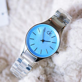  Shop Authentic Calvin Klein Simplicity Blue Dial Silver Steel Strap Watch for Women - K432314N - Luxxuri