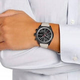  Shop Authentic Hugo Boss Grand Prix Chronograph Black Dial Grey Leather Strap Watch for Men - 1513562 - Luxxuri
