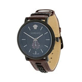  Shop Authentic Versace V-Circle Manifesto Black Dial Maroon Leather Strap Watch for Men - VBQ040017 - Luxxuri