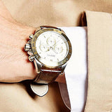  Shop Authentic Hugo Boss Ikon White Dial Brown Leather Strap Watch for Men - 1513174 - Luxxuri