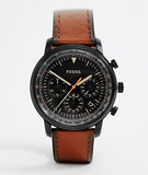  Shop Authentic Fossil Goodwin Luggage Chronograph Black Dial Brown Leather Strap Watch for Men - FS5501 - Luxxuri
