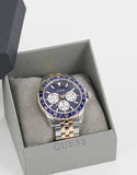  Shop Authentic Guess Odyssey Blue Dial Two Tone Steel Strap Watch For Men - W1107G3 - Luxxuri