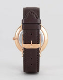  Shop Authentic Movado Ultra Slim White Dial Brown Leather Strap Watch For Men - 0607089 - Luxxuri