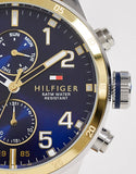  Shop Authentic Tommy Hilfiger Sport Multifunction Blue Dial Brown Leather Strap Watch for Men - 1791137 - Luxxuri