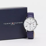  Shop Authentic Tommy Hilfiger Jenna White Dial Blue Leather Strap Watch for Women - 1782072 - Luxxuri
