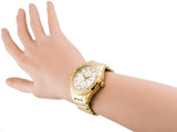  Shop Authentic Guess Siren Diamonds Silver Dial Gold Steel Strap Watch for Women - W0442L2 - Luxxuri