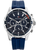 Shop Authentic Tommy Hilfiger Mason Blue Dial Blue Rubber Strap Watch for Men - 1791791 - Luxxuri