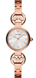  Shop Authentic Emporio Armani Retro Quartz Silver Dial Rose Gold Steel Strap Watch For Women - AR1776 - Luxxuri
