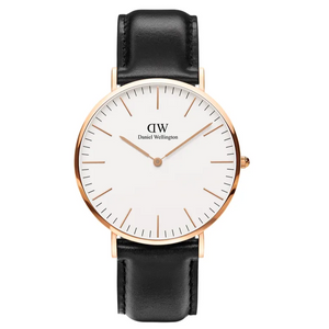 Shop Authentic Daniel Wellington Classic Sheffield White Dial Black Leather Strap Watch For Men - DW00100007 - Luxxuri
