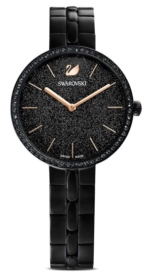  Shop Authentic Swarovski Cosmopolitan PVD Black Dial Black Steel Strap Watch for Women - 5547646 - Luxxuri