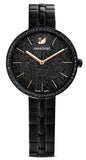  Shop Authentic Swarovski Cosmopolitan PVD Black Dial Black Steel Strap Watch for Women - 5547646 - Luxxuri