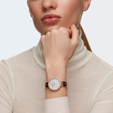  Shop Authentic Swarovski Cosmopolitan Diamond Powder Silver Dial Rose Gold Steel Strap Watch for Women - 5517803 - Luxxuri