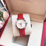  Shop Authentic Tissot Couturier Lady Silver Dial Red Leather Strap Watch for Women - T035.210.16.031.01 - Luxxuri