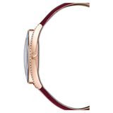  Shop Authentic Swarovski Crystalline Aura Red Dial Red Leather Strap Watch for Women - 5558637 - Luxxuri
