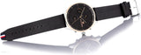  Shop Authentic Tommy Hilfiger Chase Chronograph Quartz Grey Dial Black Leather Strap Watch For Men - 1791488 - Luxxuri