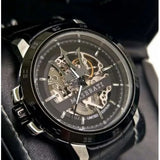  Shop Authentic Maserati Potenza Automatic Black Dial Black Leather Strap Stainless Steel Watch For Men - R8821119006 - Luxxuri