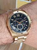  Shop Authentic Michael Kors Brecken Chronograph Quartz Black Dial Gold Steel Strap Watch For Men - MK8481 - Luxxuri