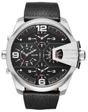  Shop Authentic Diesel Uber Chief Oversized 4 Time Black Dial Leather Strap Watch For Men - DZ7376 - Luxxuri