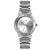  Shop Authentic Calvin Klein Steady Silver Dial Silver Steel Strap Watch for Women - K7Q21146 - Luxxuri