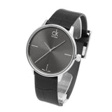  Shop Authentic Calvin Klein Accent Black Dial Black Leather Strap Watch for Men - K2Y2X1C3 - Luxxuri