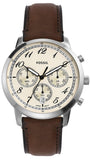  Shop Authentic Fossil Neutra Chronograph White Dial Brown Leather Strap Watch for Men - FS6022 - Luxxuri