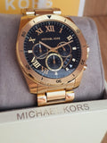  Shop Authentic Michael Kors Brecken Chronograph Quartz Black Dial Gold Steel Strap Watch For Men - MK8481 - Luxxuri
